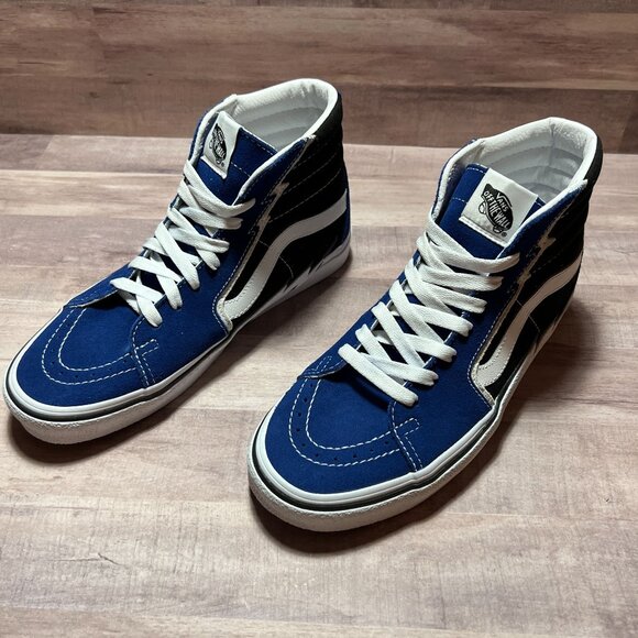 Vans SK8-Hi Blue & Black High-Top Sneakers - Picture 3 of 9